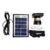 SUI Solar Powered Head Lamp & Light With Lithium Battery & External Solar Panel - Rainproof - 400M Focus