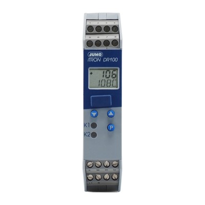 Jumo DIN Rail PID Temperature Controller 1 Input, 3 Output Relay, 240V, Model 702060/288-888-000-22