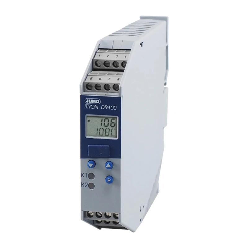 Jumo DIN Rail PID Temperature Controller 1 Input, 3 Output Relay, 240V, Model 702060/288-888-000-22