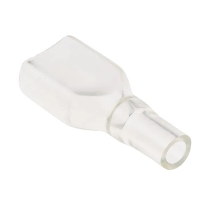 RS PRO 1 Way Polyvinyl Chloride Crimp Terminal Cover, 7.8 mm Tab Size, Clear 488-1320