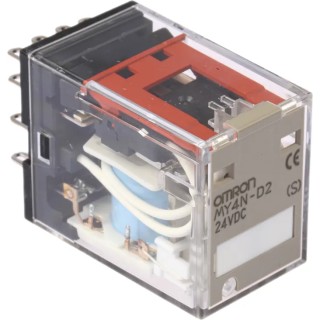 Omron DIN Rail Power Relay 24V DC Coil 5A Switching Current 4PDT MY4IN-D2 DC24(S)