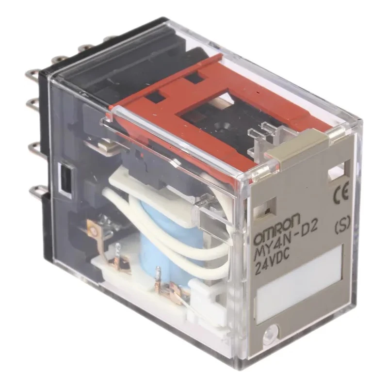 Omron DIN Rail Power Relay 24V DC Coil 5A Switching Current 4PDT MY4IN-D2 DC24(S)