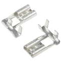 RS PRO Grey Uninsulated Female Spade Connector Crimp 6.35 x 0.8 mm Tab Size 18 AWG to 14 AWG 488-1336