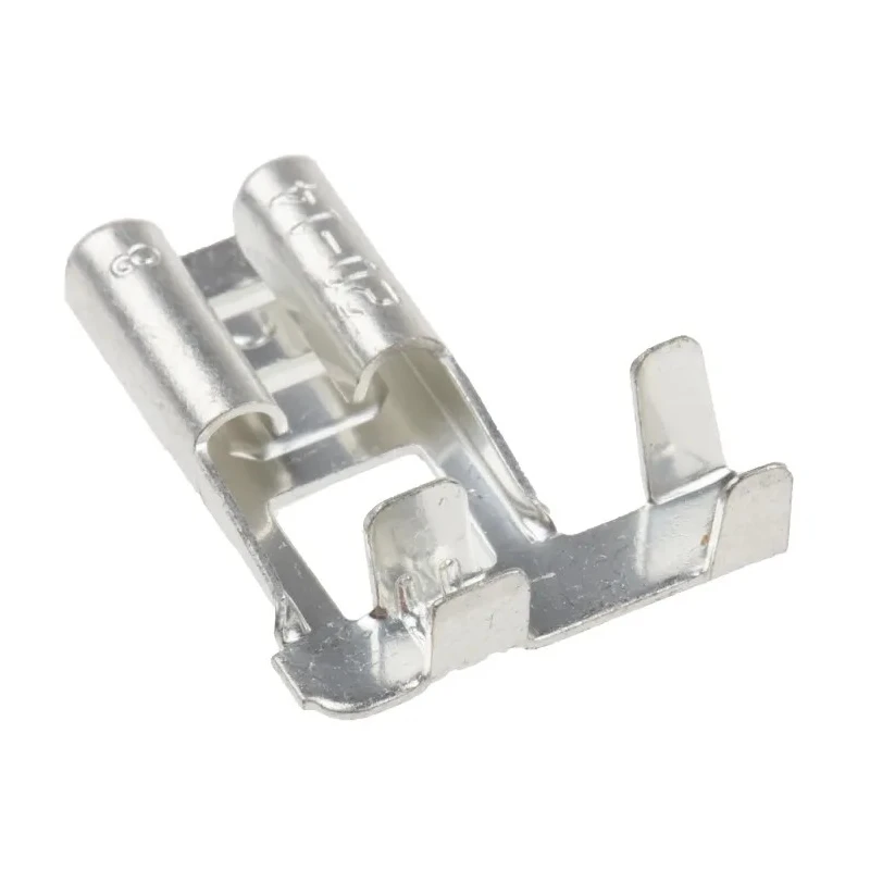 RS PRO Grey Uninsulated Female Spade Connector Crimp 6.35 x 0.8 mm Tab Size 18 AWG to 14 AWG 488-1336