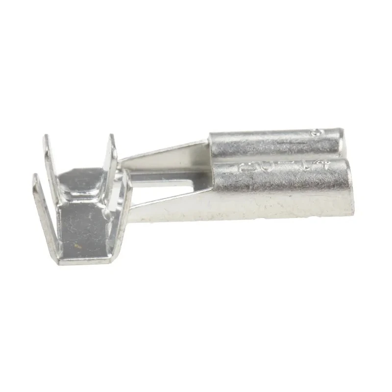 RS PRO Grey Uninsulated Female Spade Connector Crimp 6.35 x 0.8 mm Tab Size 18 AWG to 14 AWG 488-1336
