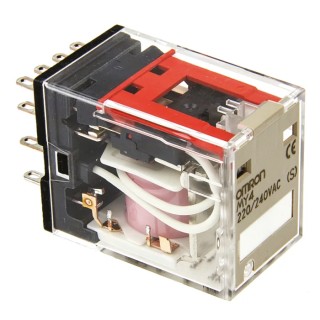 Omron DIN Rail Power Relay 240V AC Coil, 5A Switching Current, 4PDT MY4 AC220/240(S)