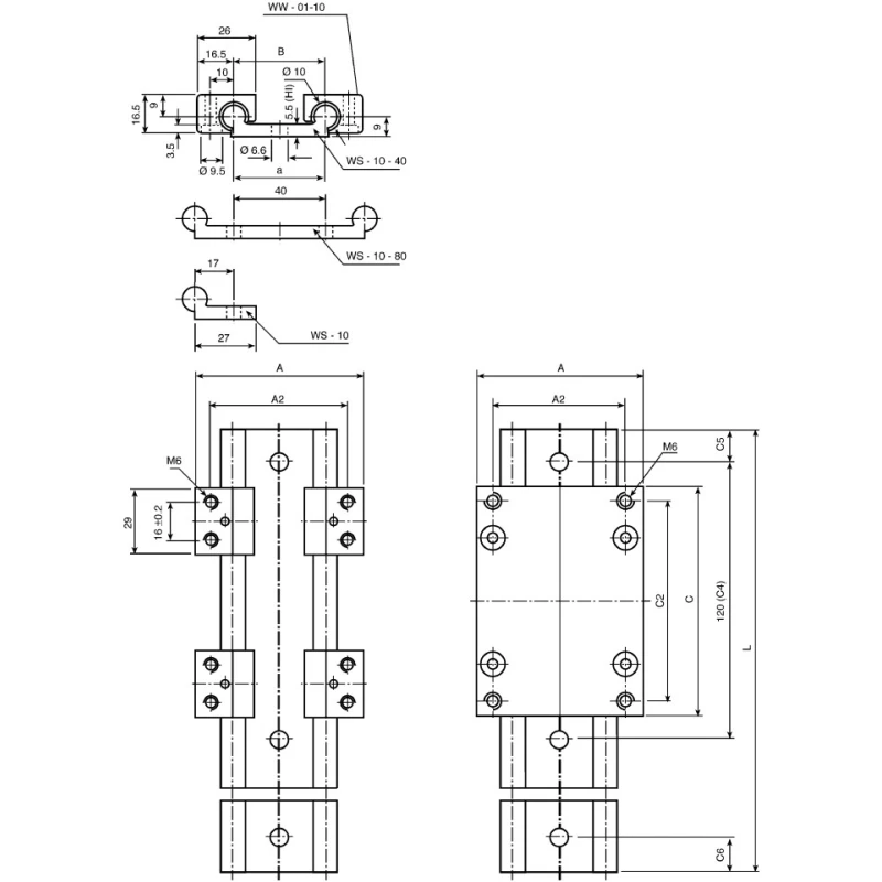 Igus Linear Guide Rail 27 mm Width 300 mm Length W Series WS-10-300