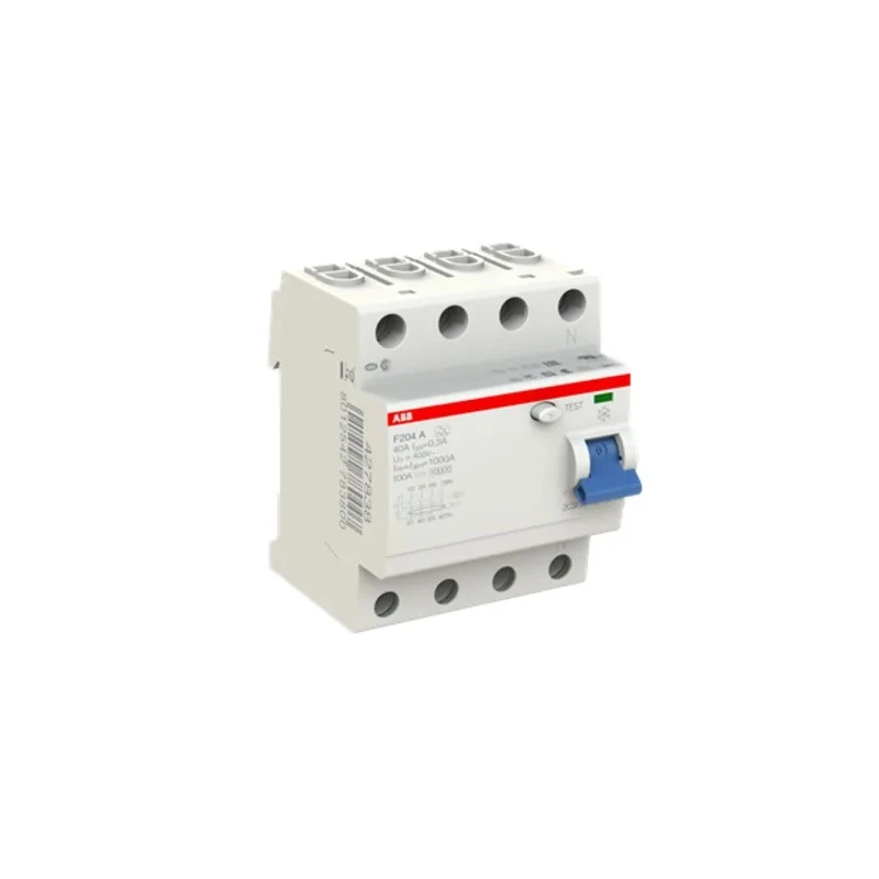 ABB F200 Series Residual Current Circuit Breaker 40A 4-Pole 300 mA Type A 480V AC 2CSF204101R3400 - F204A-40/0.3