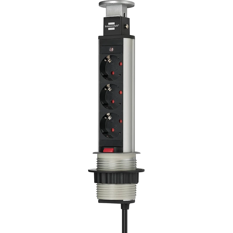 brennenstuhl 2 Meter 3 Socket Type F German Schuko Extension Lead Kit 250V AC IP20 1396200003