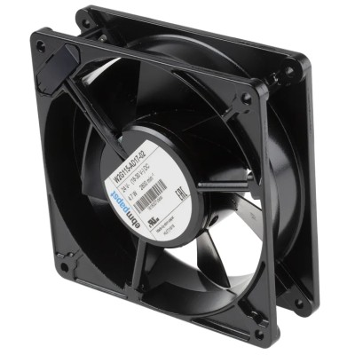 ebm-papst W2G115 Series Axial Fan, 24V DC, 4.7 W, 196 mA, 245 m³/h Air Flow, IP22, 127x127x38 mm 