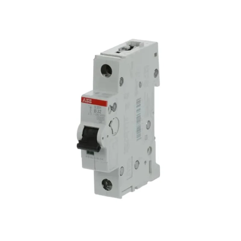 ABB Miniature Circuit Breaker 1-Pole 32A Type B 253V AC 72V DC Electromechanic Thermal Tripping 2CDS251001R0325 - S201B32