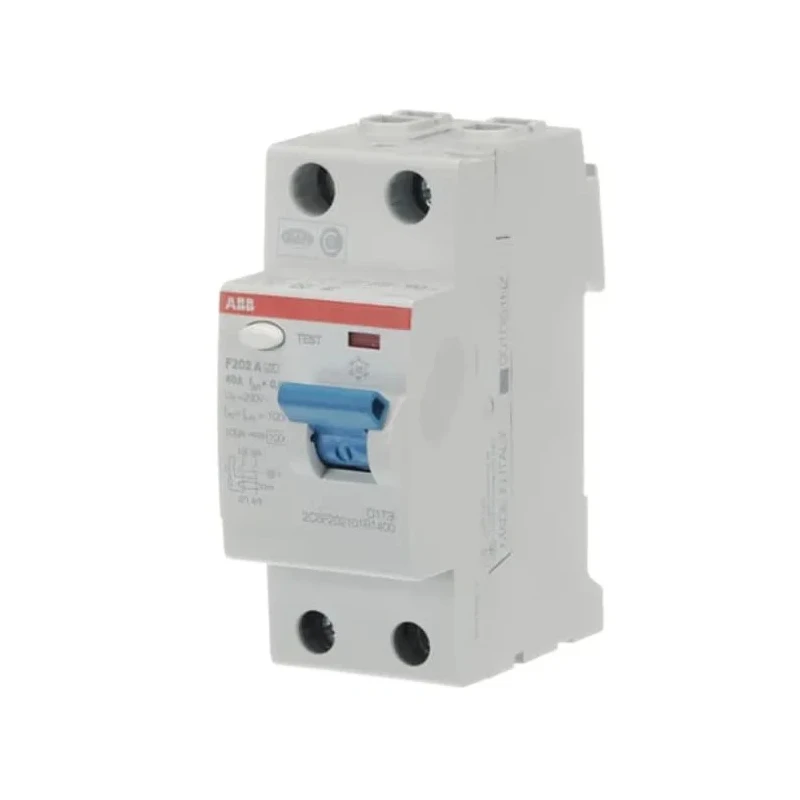 ABB F200 Series Residual Current Circuit Breaker 40A 2-Pole 30mA Type A 1kA 230V ac 2CSF202101R1400 - F202A-40/0.03