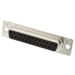 TE Connectivity AMPLIMITE HD-20 25 Way Straight 2.77 mm Pitch Panel Mount D-Sub Connector Female 5-747913-2