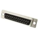 TE Connectivity AMPLIMITE HD-20 25 Way Straight 2.77 mm Pitch Panel Mount D-Sub Connector Female 5-747913-2