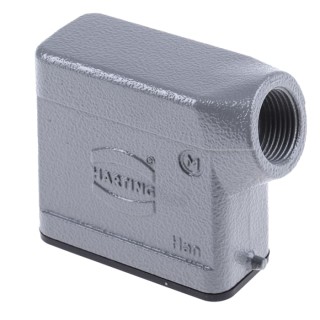 HARTING Han A Range Heavy Duty Power Connector Hood 10A 1 Lever Die Cast Aluminium IP65 19200101540
