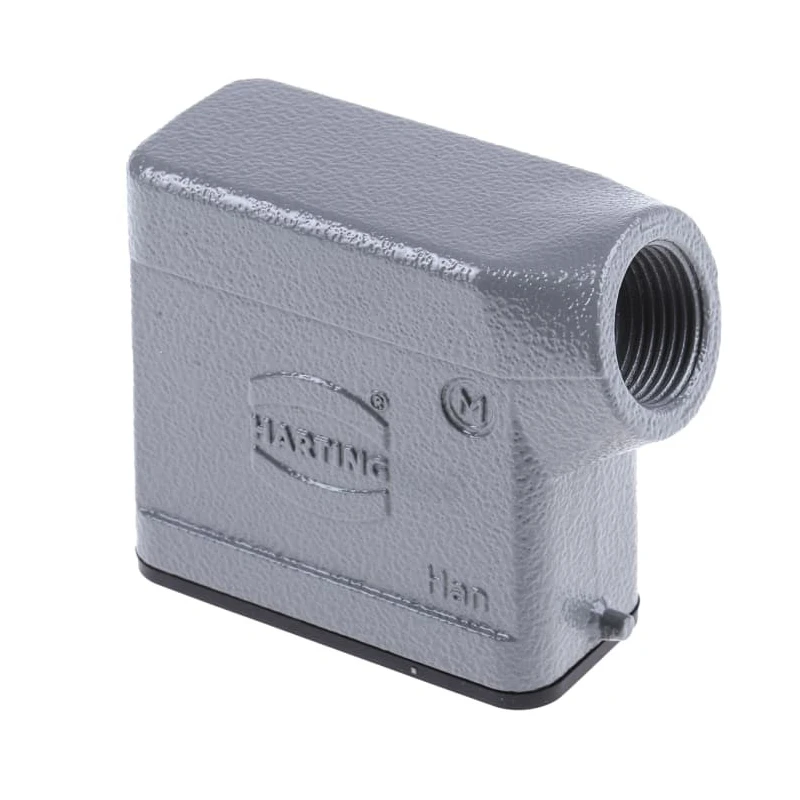 HARTING Han A Range Heavy Duty Power Connector Hood 10A 1 Lever Die Cast Aluminium IP65 19200101540