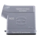 HARTING Han A Range Heavy Duty Power Connector Hood 10A 1 Lever Die Cast Aluminium IP65 19200101540