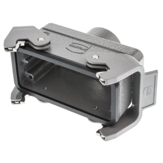 HARTING Han B Range Heavy Duty Power Connector Hood 2 Lever Mount Cable Die Cast Aluminium IP65 19300161731