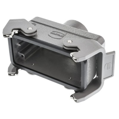 HARTING Han B Range Heavy Duty Power Connector Hood 2 Lever Mount Cable Die Cast Aluminium IP65 19300161731