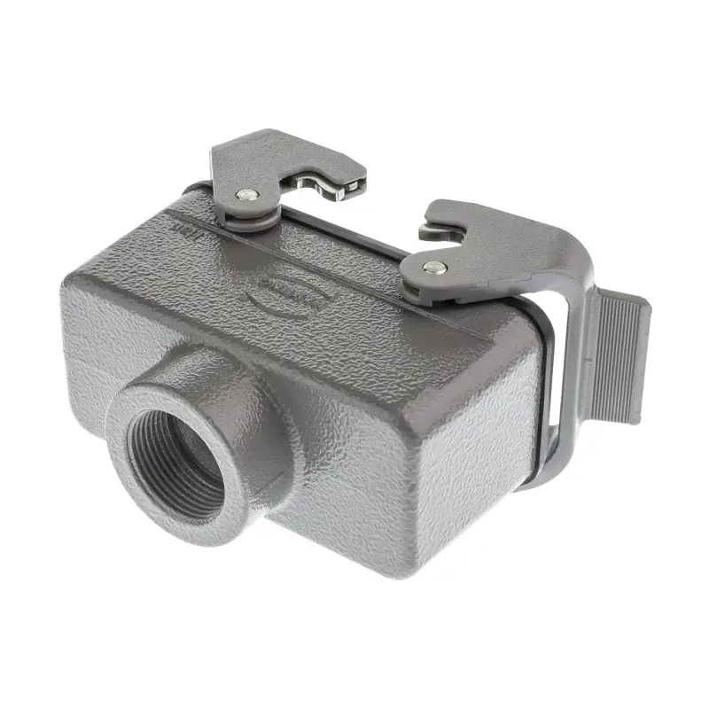 HARTING Han B Range Heavy Duty Power Connector Hood 2 Lever Mount Cable Die Cast Aluminium IP65 19300161731