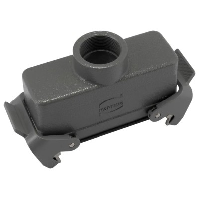 HARTING Han B Range Heavy Duty Power Connector Hood 2 Lever Die Cast Aluminium IP65 Germany 19300241732