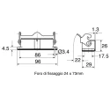 HARTING Heavy Duty Power Connector Hood Han A Range 16A 19200160546