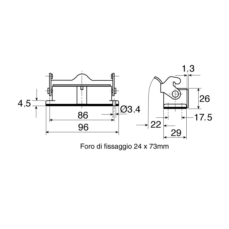 HARTING Heavy Duty Power Connector Hood Han A Range 16A 19200160546