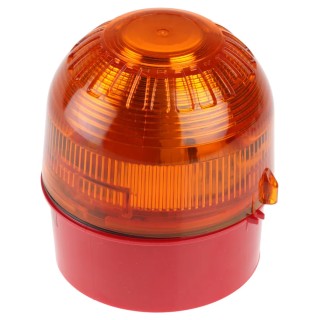 Klaxon Sonos Series Amber Beacon 230V AC Flashing Base Xenon Bulb IP65 PSB-0004