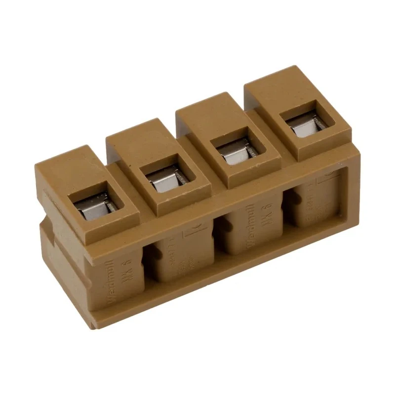 Phoenix Contact SAK Series Non-Fused Terminal Block, 4-Way, Screw Mount, 690V, 41A, Nickel Plating, Melamine 7906240000