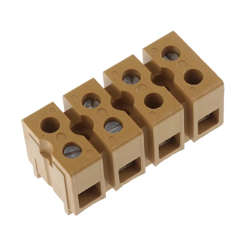 Phoenix Contact SAK Series Non-Fused Terminal Block, 4-Way, Screw Mount, 690V, 41A, Nickel Plating, Melamine 7906240000