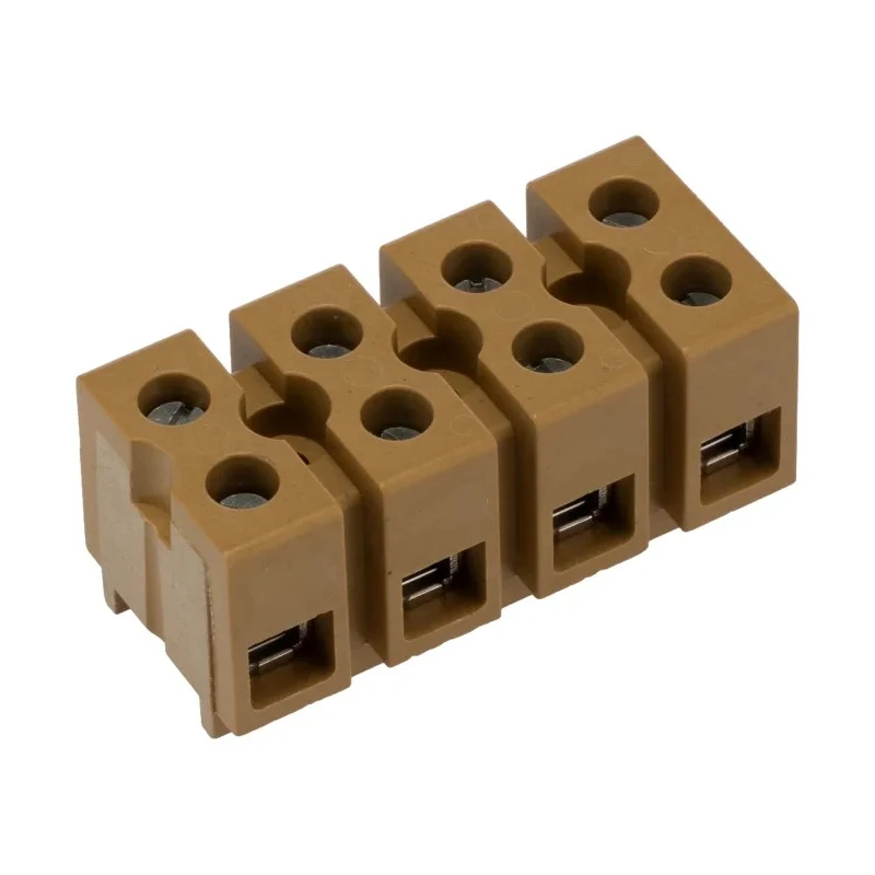 Phoenix Contact SAK Series Non-Fused Terminal Block, 4-Way, Screw Mount, 690V, 41A, Nickel Plating, Melamine 7906240000