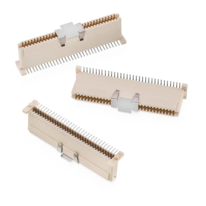 Wurth Elektronik WR-BTB Series Vertical Surface PCB Socket, 64-Contact, 1 Row, 1 mm Pitch, 1A Current, 100V 658101003064