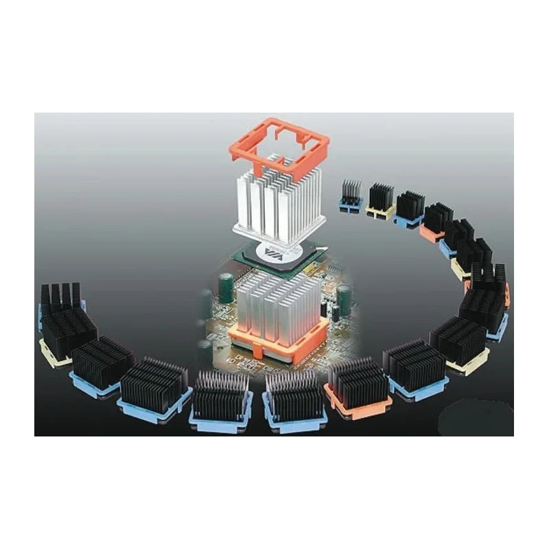 Malico Heatsink Clip 25 mm Height 42.5 mm Length 42.5 mm Black Plastic Copper MBH42.5002-25P/2.6