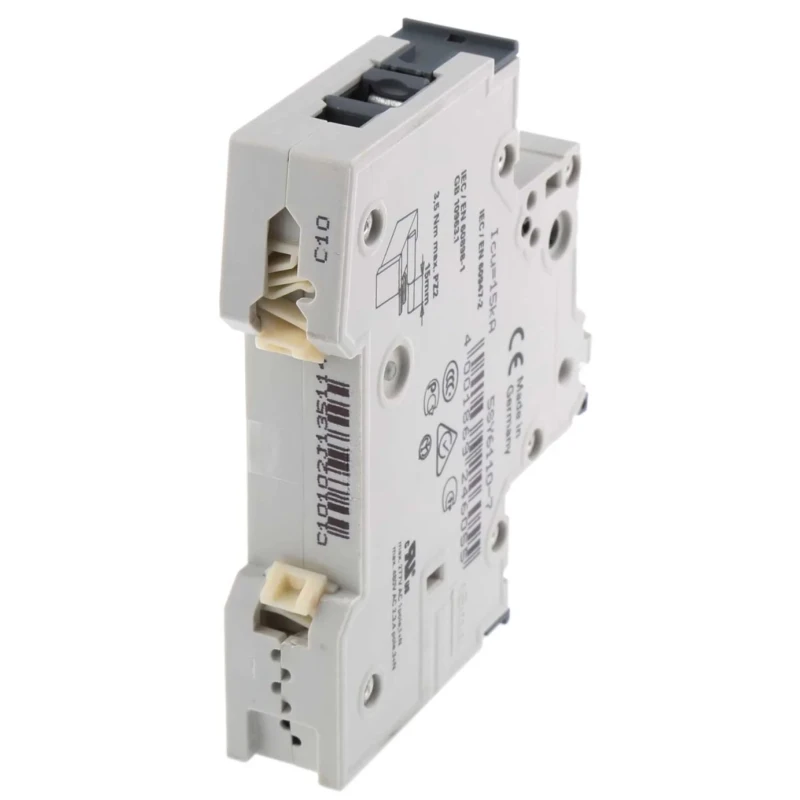 Siemens SENTRON Miniature Circuit Breaker 1-Pole 10A Type C 400V AC 72V DC 6kA Breaking Capacity 5SY6110-7
