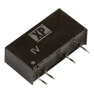 XP Power IV Series Isolated DC/DC Converter 15V DC Output, 600mA, 9V & 10.8V DC Input, 1W, Through Hole SIP Package IV1215S