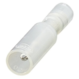 Nichifu PC Insulated Clear Crimp Bullet Connector 20 AWG to 18 AWG 5.1 mm Bullet Diameter Male HC PC-2005-M-CLEAR