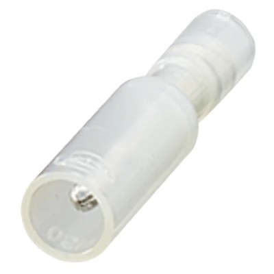 Nichifu PC Insulated Clear Crimp Bullet Connector 20 AWG to 18 AWG 5.1 mm Bullet Diameter Male HC PC-2005-M-CLEAR