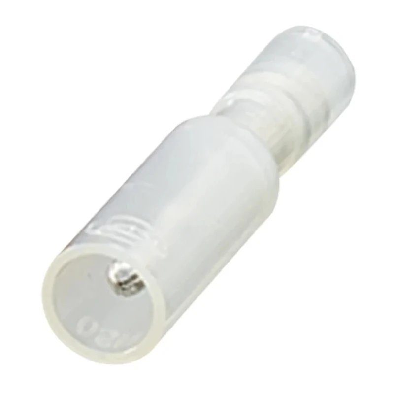 Nichifu PC Insulated Clear Crimp Bullet Connector 20 AWG to 18 AWG 5.1 mm Bullet Diameter Male HC PC-2005-M-CLEAR