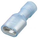 Nichifu Blue Insulated Male Spade Connector Crimp 0.25 x 0.032 in Tab Size 14 AWG HC TMEDN630820-FA-BLUECLEAR