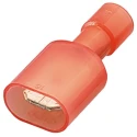 Nichifu TMEDN Red Insulated Male Spade Connector, Crimp, 0.25 x 0.032 in Tab Size 18 AWG to 16 AWG HC TMEDN630809-MA-REDCLEAR