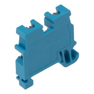 Weidmüller AKZ Series DIN Rail Terminal Block Blue, 1-Level, Screw Termination, 1.5mm² Cable CSA, 250V, 24A 0340480000