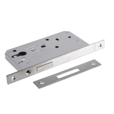 Briton Deadlock Cylindrical Mortice Lock Stainless Steel Forend Steel Case 165mm Height 93mm Depth 5410.60.S.SS
