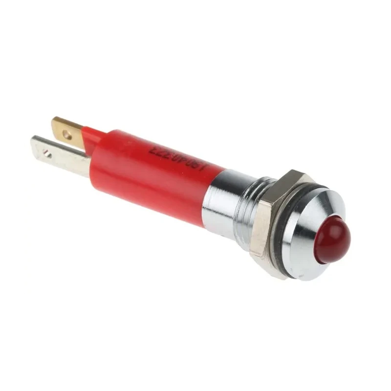 CML Innovative Technologies LED Red Panel Mount Indicator 8 mm M8 Termination IP67 24V 190403Z3