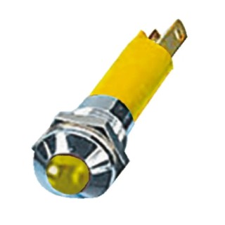 CML Innovative Technologies LED Yellow Panel Mount Indicator 8 mm, M8 Termination, IP67, 12V 190402Z2