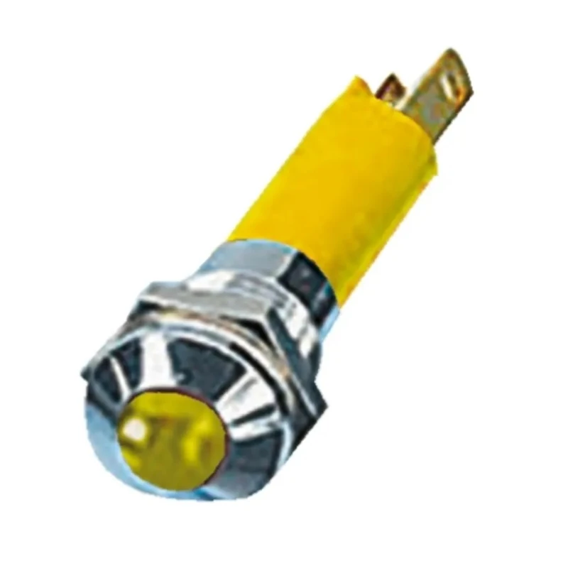 CML Innovative Technologies LED Yellow Panel Mount Indicator 8 mm, M8 Termination, IP67, 12V 190402Z2