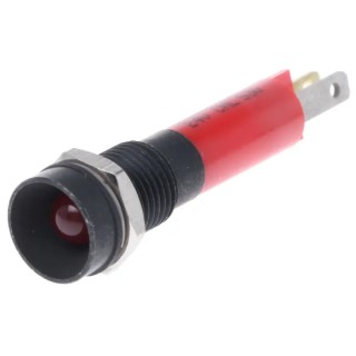 CML Innovative Technologies Red LED Panel Mount Indicator 8 mm, Solder Tab Termination, IP67, 24V 190513Z3