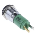 CML Innovative Technologies Green LED Panel Mount Indicator 14 mm, Solder Tab Termination, IP67, 24V 192103Z1