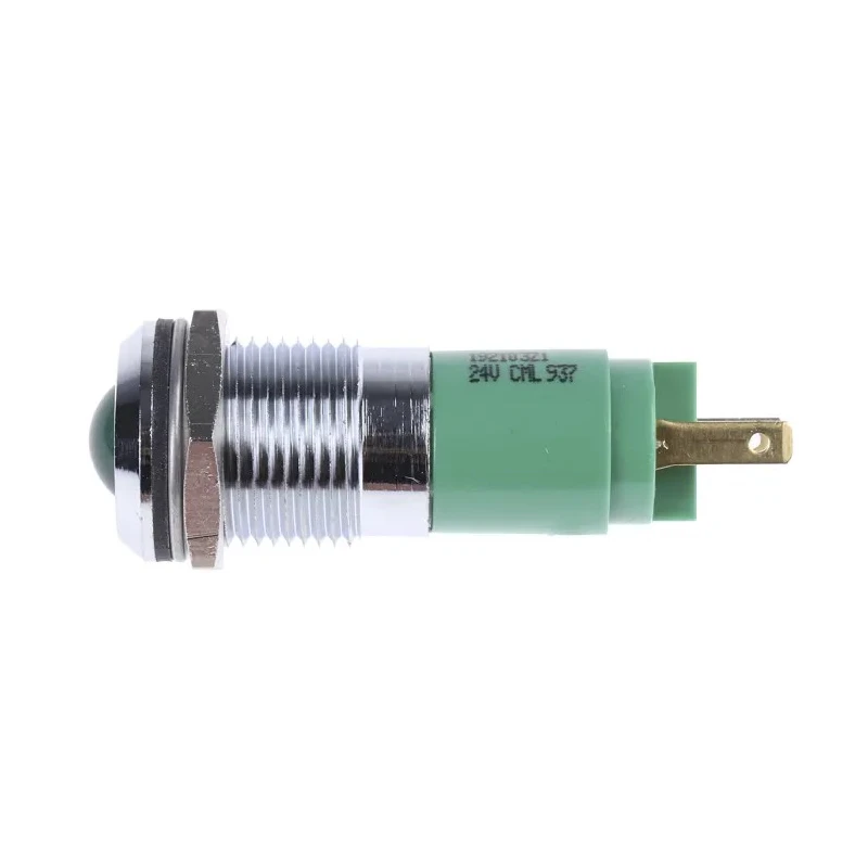 CML Innovative Technologies Green LED Panel Mount Indicator 14 mm, Solder Tab Termination, IP67, 24V 192103Z1
