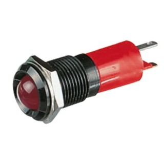 CML Innovative Technologies LED Red Panel Mount Indicator 14 mm, Solder Tab Termination, IP67, 12V 192112Z3