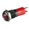 CML Innovative Technologies LED Red Panel Mount Indicator 14 mm, Solder Tab Termination, IP67, 12V 192112Z3